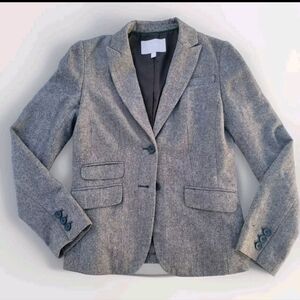 Women's Banana Republic Wool Suit Jacket Blazer sz 4 Brown, 2 Button Front